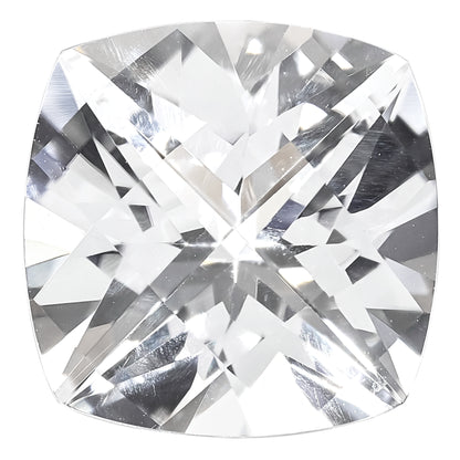 Gemstone White Passion Topaz 6mm Antique Cushion Checkerboard