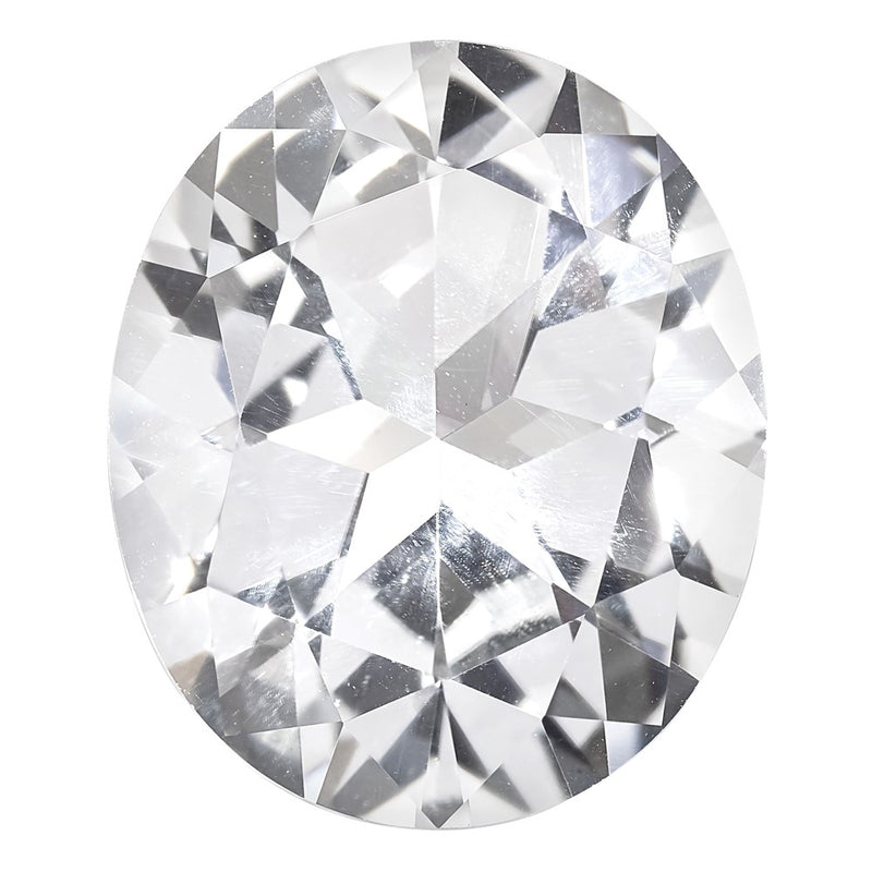 Gemstone White Passion Topaz 12X10mm Oval