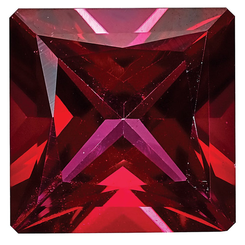Gemstone Blazing Red Passion Topaz 3mm Princess