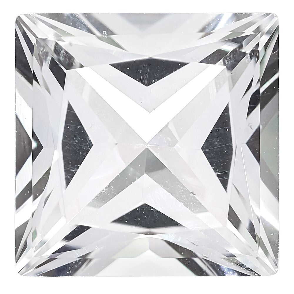 Gemstone White Passion Topaz 8mm Princess