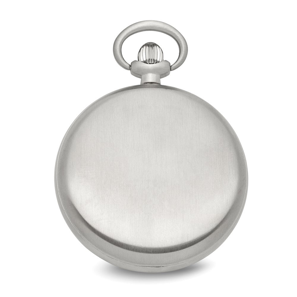 Stainless Steel Chisel White Dial Pocket Watch