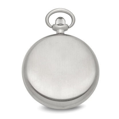 Stainless Steel Chisel White Dial Pocket Watch