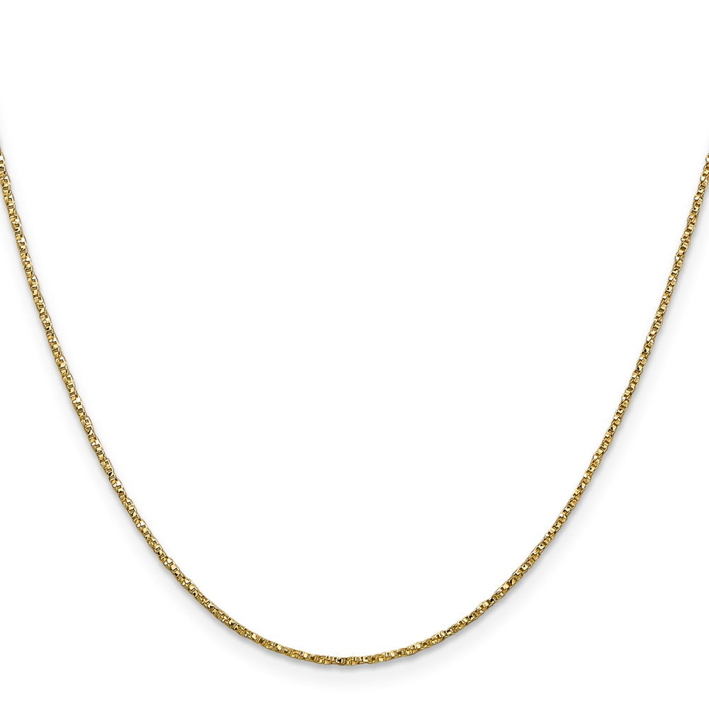 14K Yellow Gold .95mm Twisted Box With Lobster Clasp Chain Necklace
