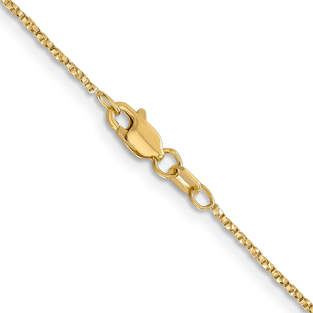 14K Yellow Gold .95mm Twisted Box With Lobster Clasp Chain Necklace