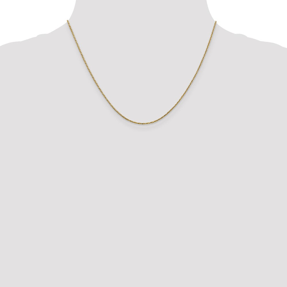 14K Yellow Gold .95mm Twisted Box With Lobster Clasp Chain Necklace