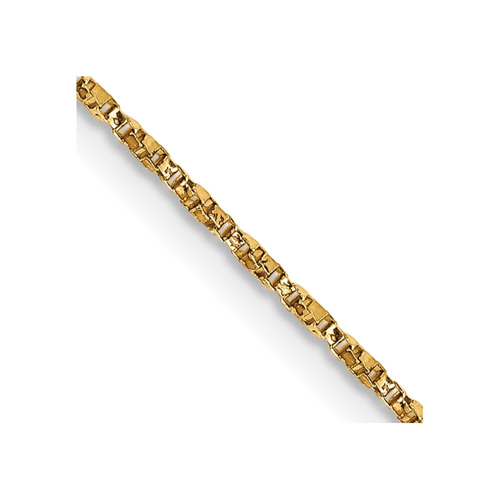 14K Yellow Gold .95mm Twisted Box With Lobster Clasp Chain Necklace