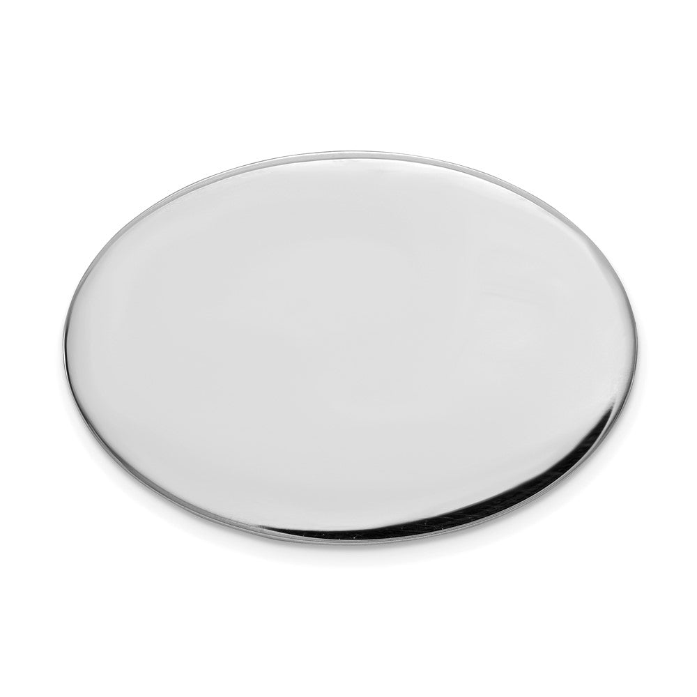 14K White Gold Men'S Oval Tie Tac