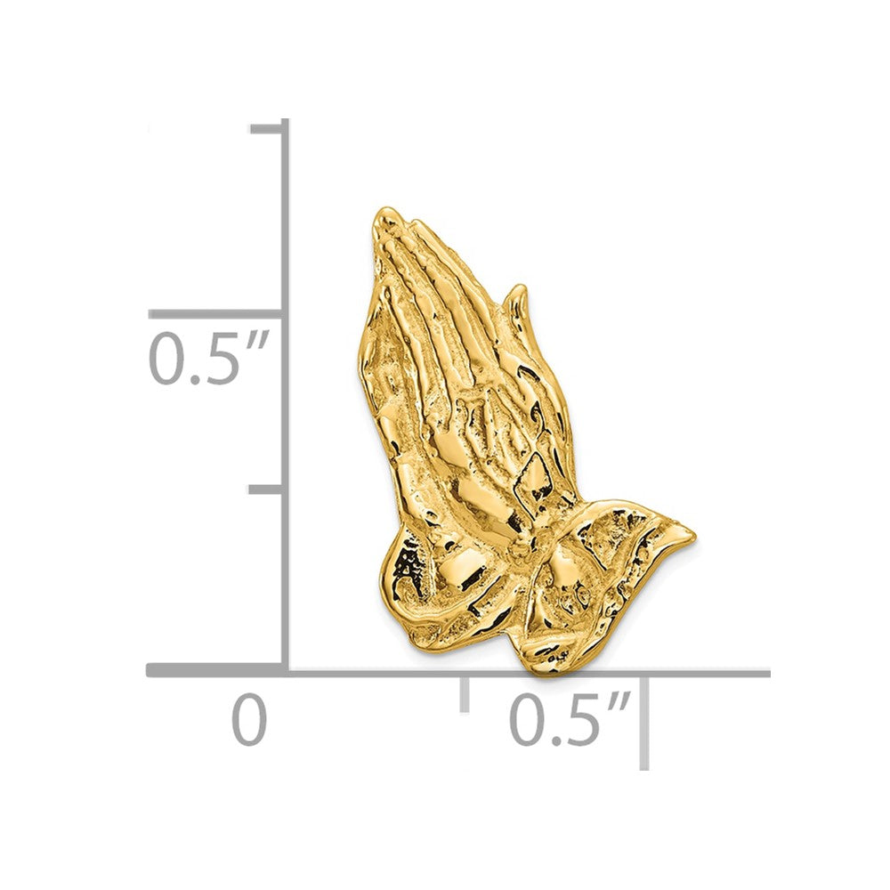 14K Yellow Gold Praying Hands Tie Tac