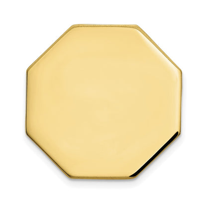 14K Yellow Gold Men'S Octagonal Tie Tac