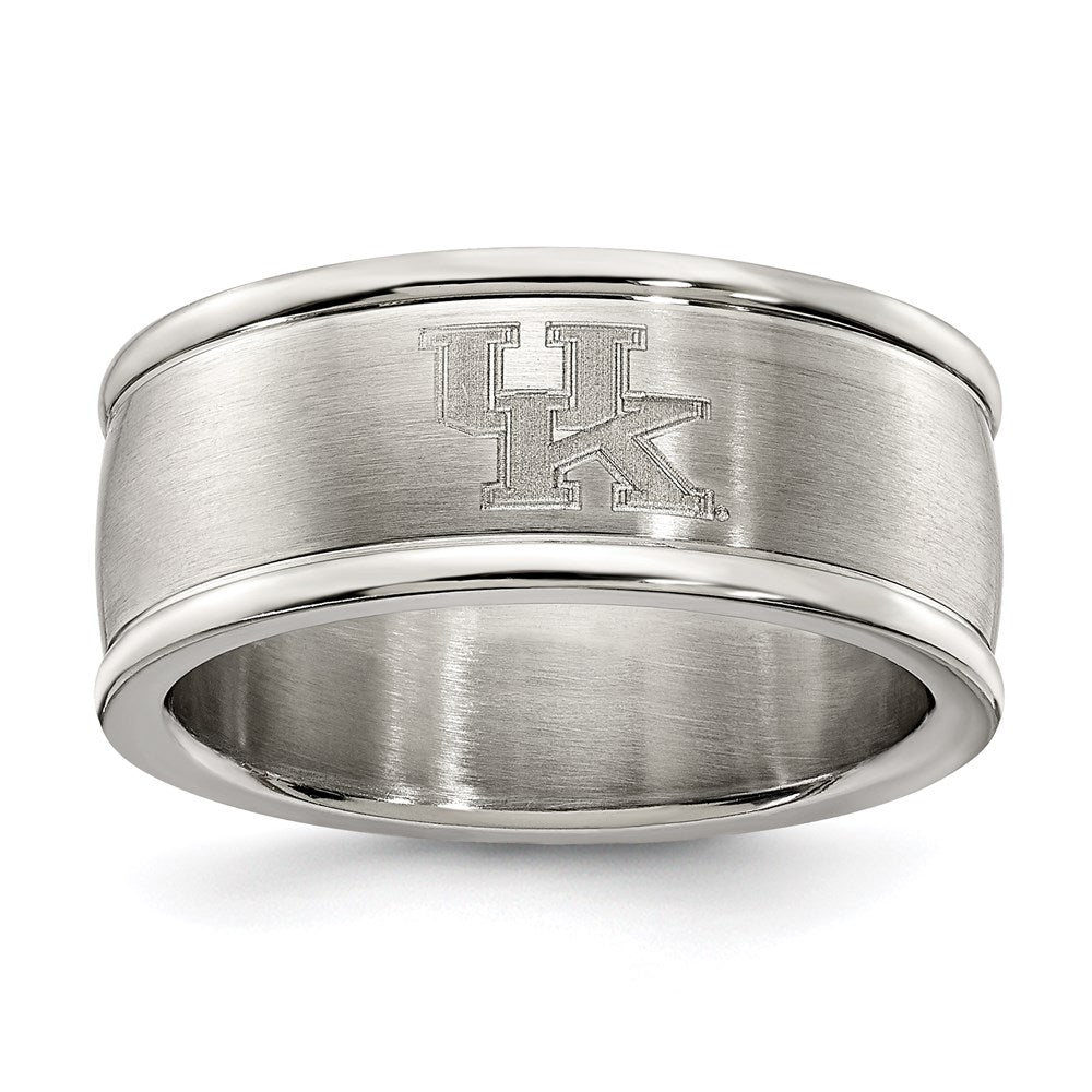 Stainless Steel Univ Of Kentucky Logo Band Ring Size 6 (Size 6 Only)
