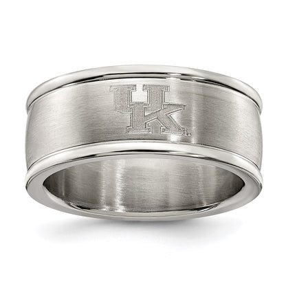 Stainless Steel Univ Of Kentucky Logo Band Ring Size 6 (Size 6 Only)