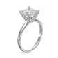Certified 2.0 CT. Princess-Cut Natural Clarity Enhanced Big Diamond Solitaire Engagement Ring in Solid 14K White Gold