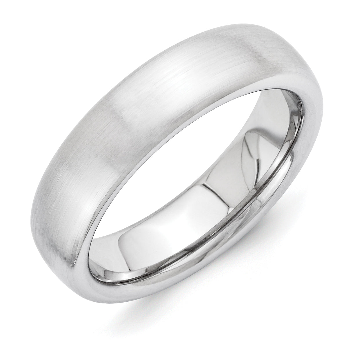 Vitalium Brushed 6mm Domed Band (Size 7 Only)