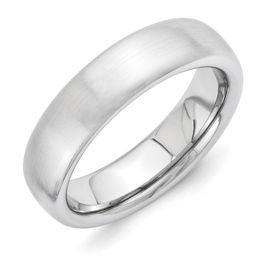Vitalium Brushed 6mm Domed Band (Size 7 Only)