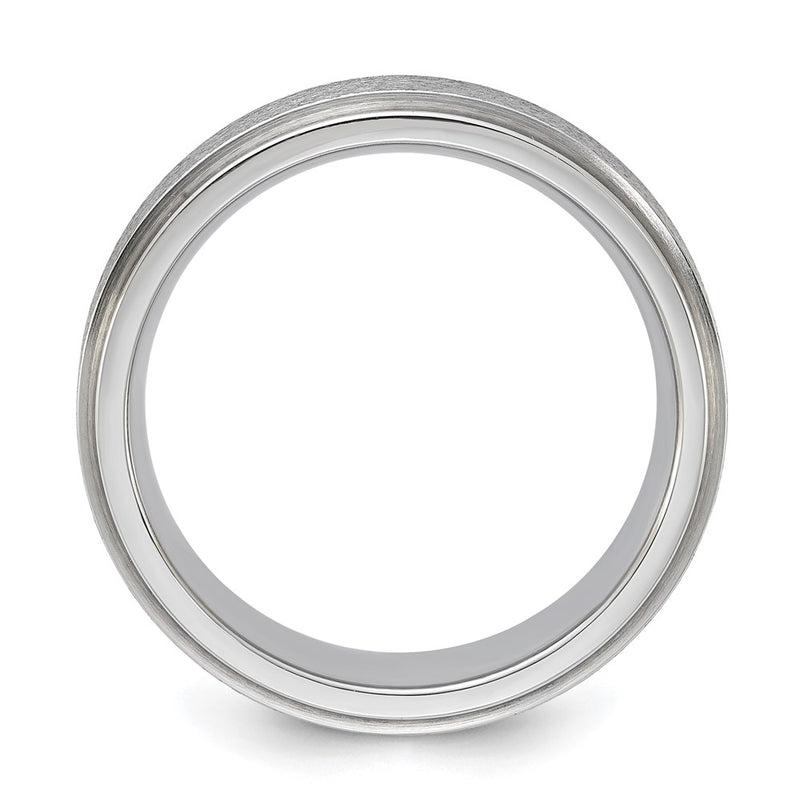 Vitalium Grain Finish Center 7mm Ridged Edge Flat Band
