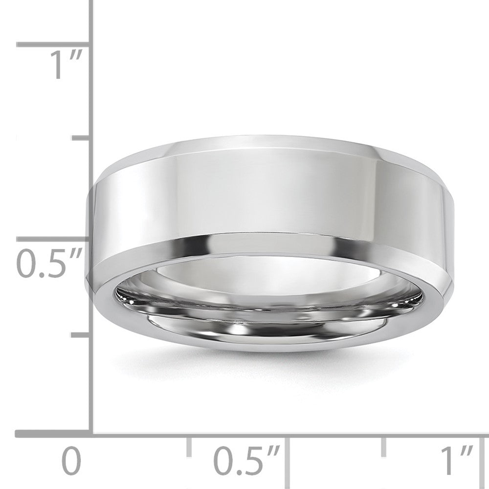 Vitalium Polished 8mm Beveled Edge Band (Size 9.5 Only)