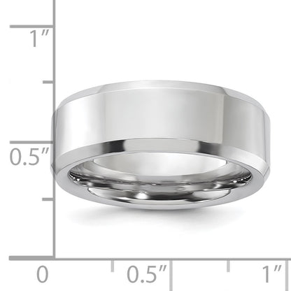 Vitalium Polished 8mm Beveled Edge Band (Size 9.5 Only)