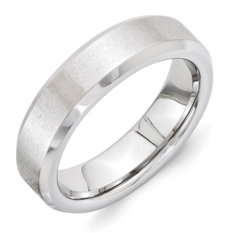 Vitalium Grain Center Finish 6mm Beveled Edge Band (Size 9.5 Only)