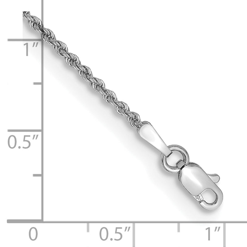 14k Yellow Gold 1.5mm Regular Rope with Lobster Clasp Chain Bracelet