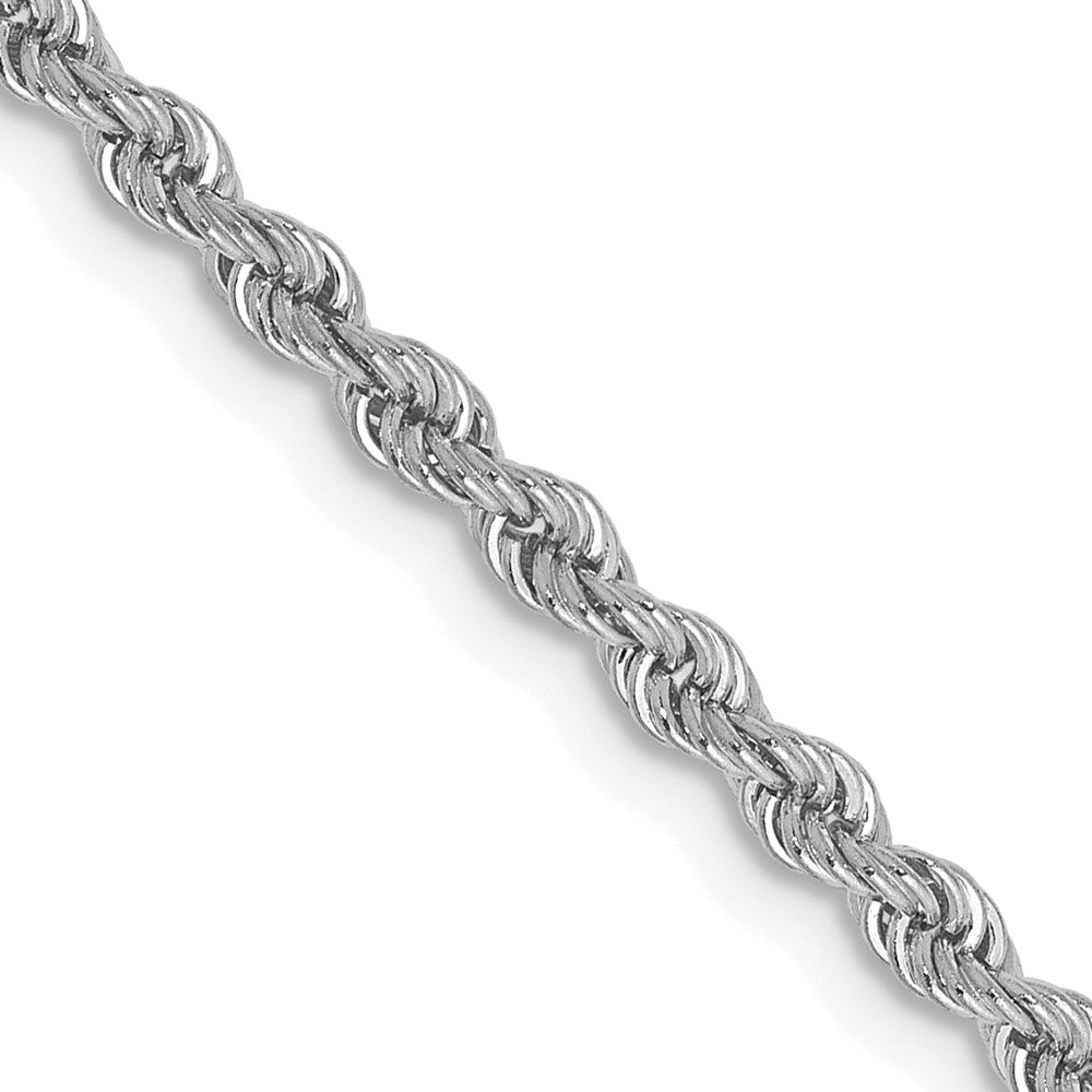 14K White Gold 30 Inch 2.5mm Regular Rope With Lobster Clasp Chain Necklace
