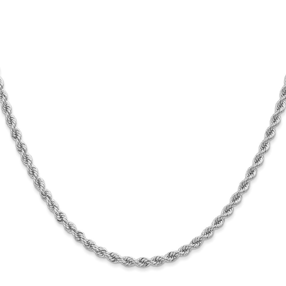 14K White Gold 30 Inch 2.75mm Regular Rope With Lobster Clasp Chain Necklace