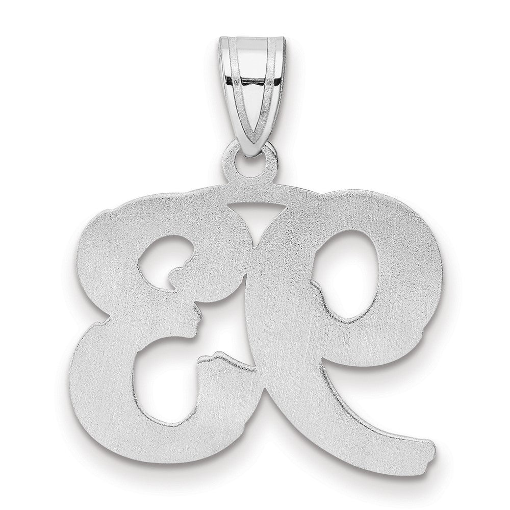 14K White Gold Polished Etched Number 93 Pendant