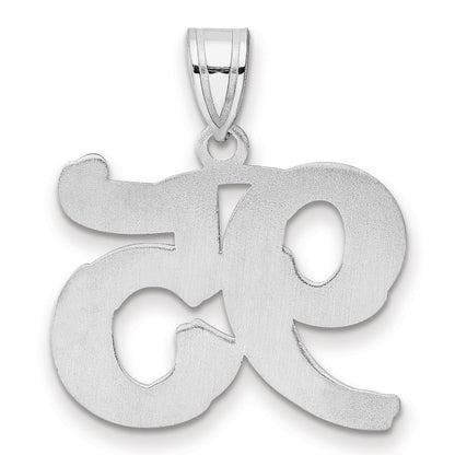 14K White Gold Polished Etched Number 95 Pendant