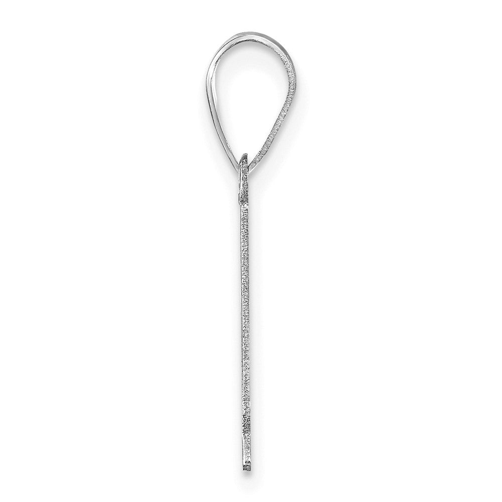 14K White Gold Polished Number 1 Pendant