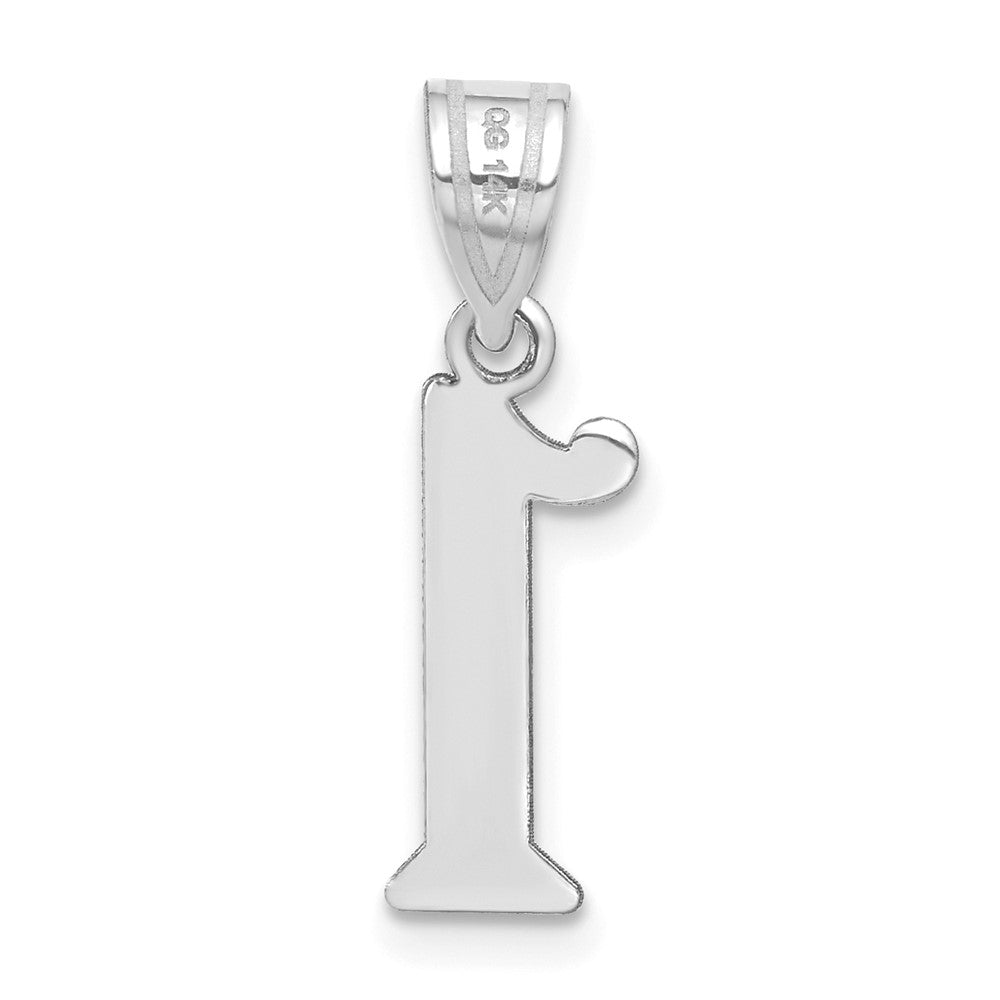 14K White Gold Polished Number 1 Pendant
