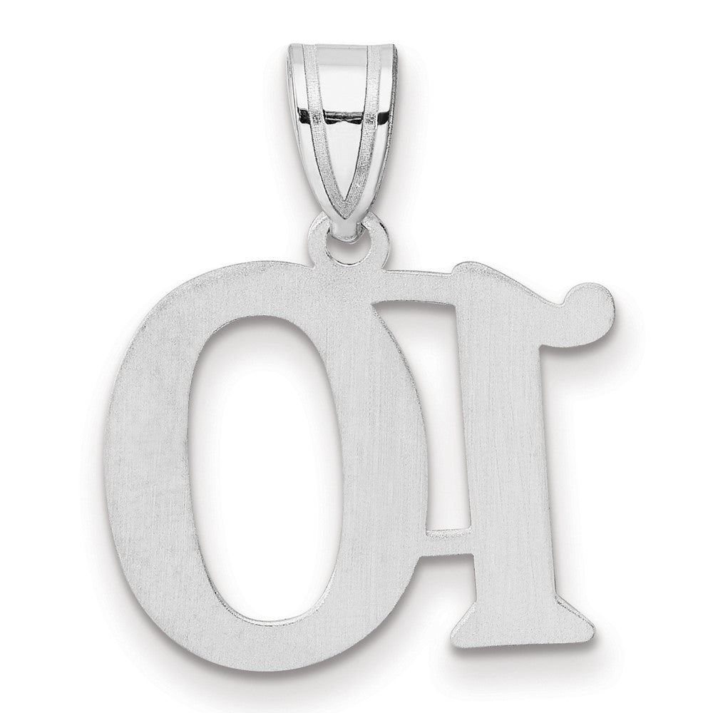 14K White Gold Polished Number 10 Pendant
