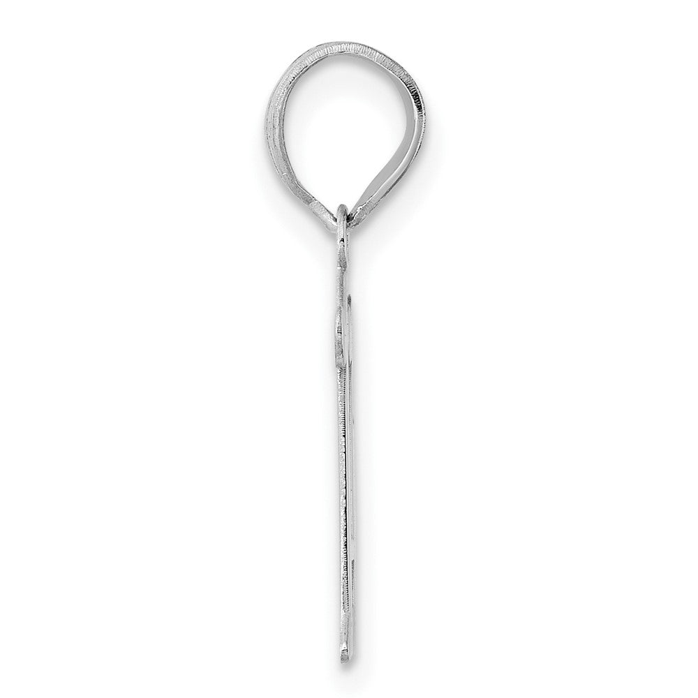 14K White Gold Polished Number 11 Pendant