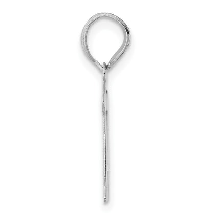 14K White Gold Polished Number 11 Pendant