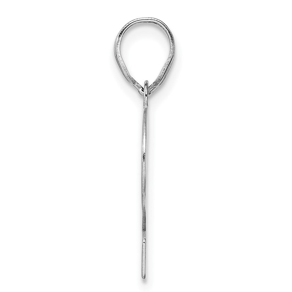14K White Gold Polished Number 12 Pendant
