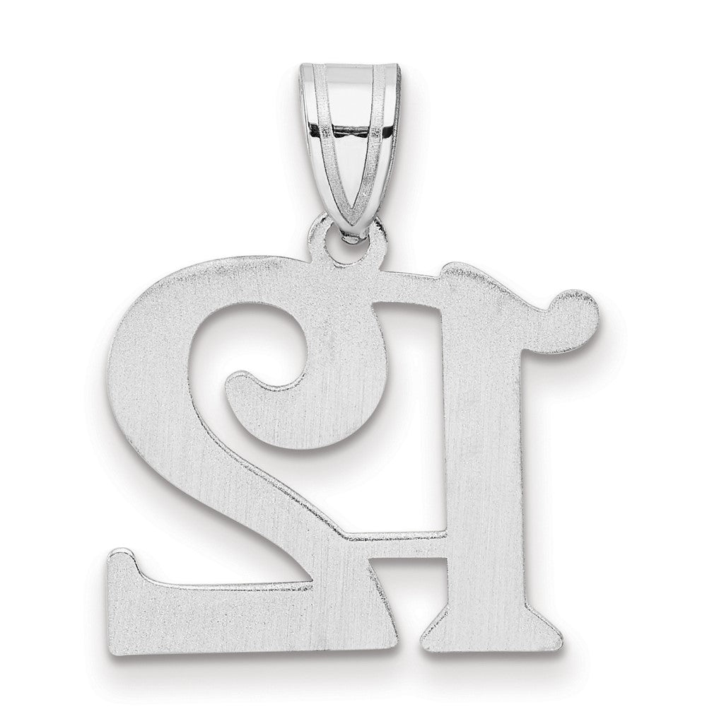14K White Gold Polished Number 12 Pendant