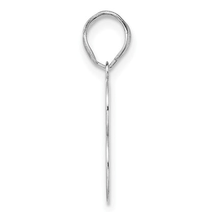 14K White Gold Polished Number 13 Pendant