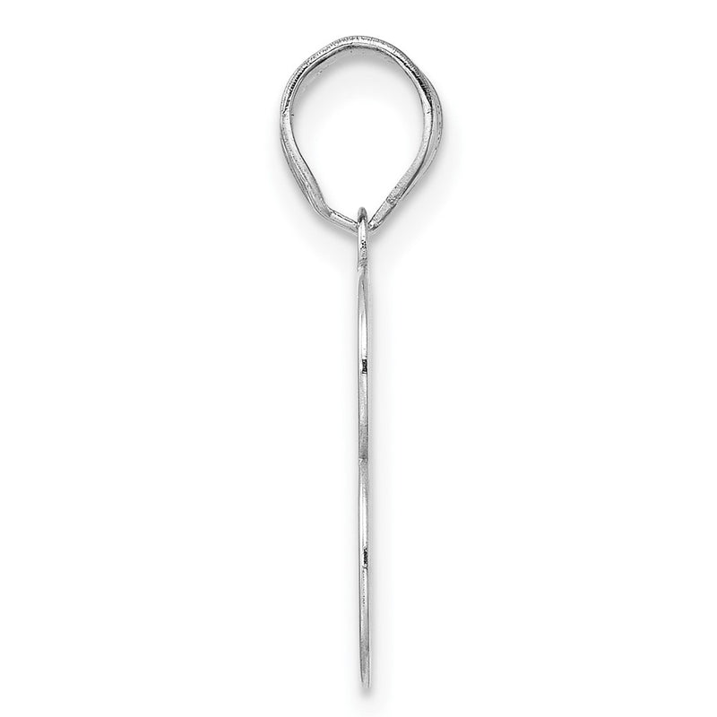 14K White Gold Polished Number 13 Pendant