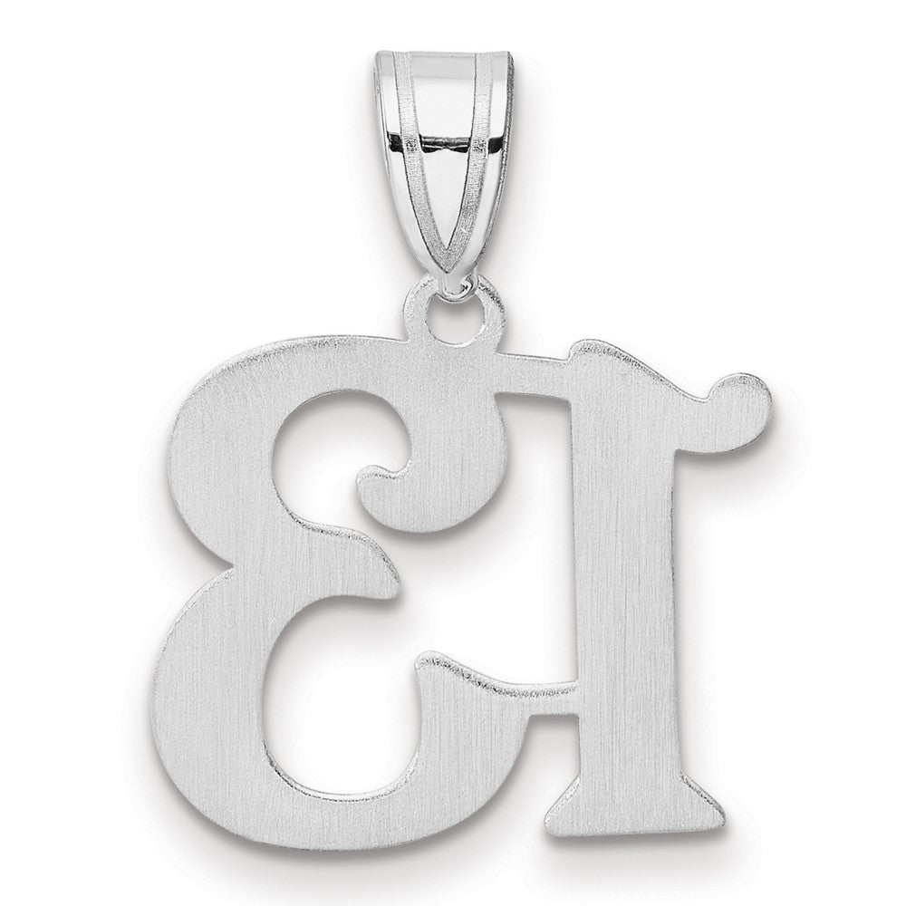 14K White Gold Polished Number 13 Pendant