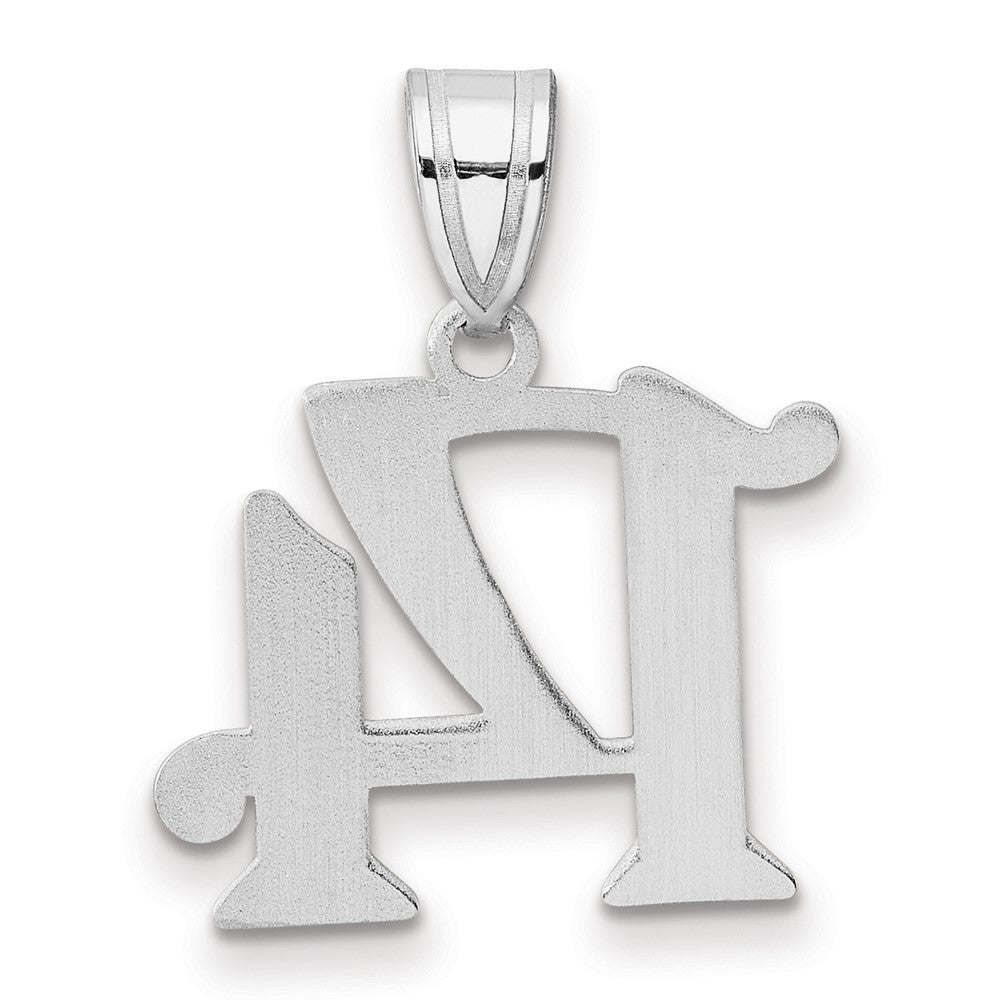 14K White Gold Polished Number 14 Pendant