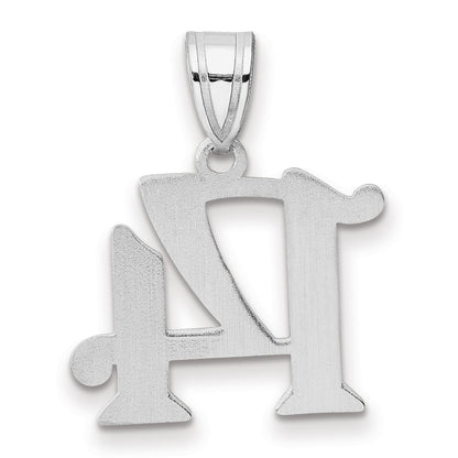 14K White Gold Polished Number 14 Pendant