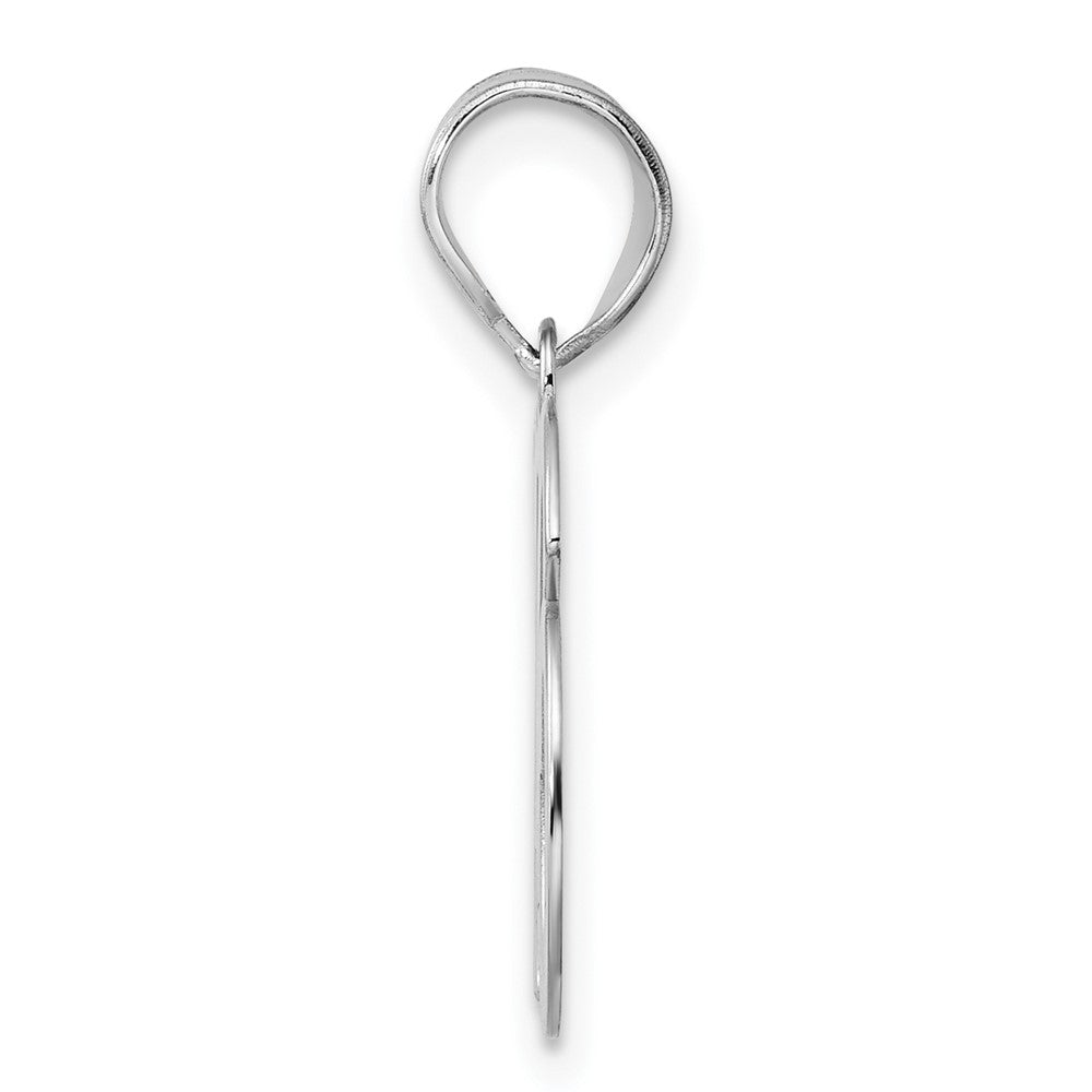14K White Gold Polished Number 16 Pendant
