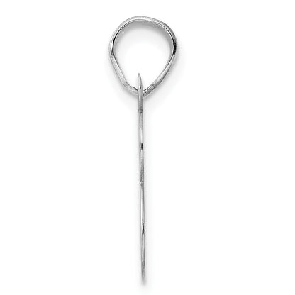 14K White Gold Polished Number 18 Pendant