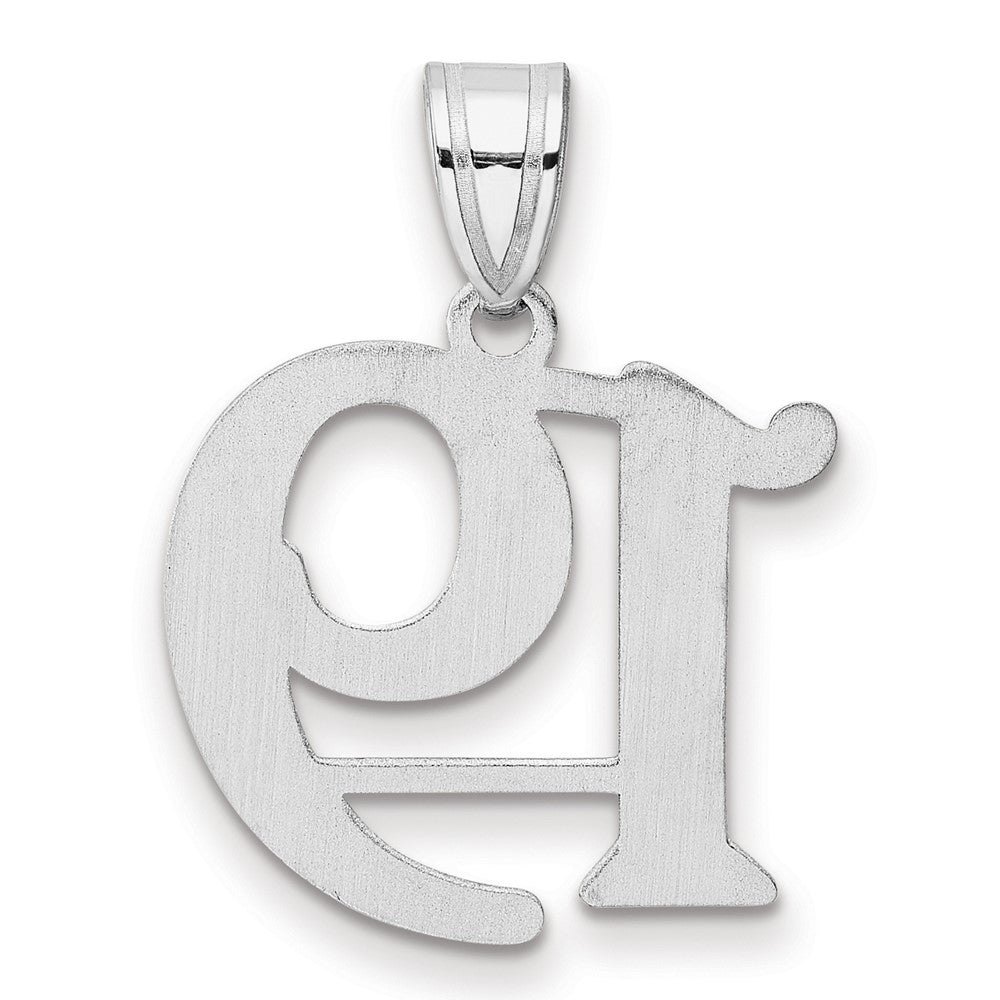 14K White Gold Polished Number 19 Pendant