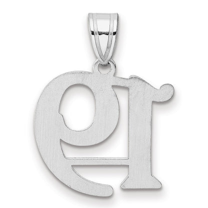 14K White Gold Polished Number 19 Pendant