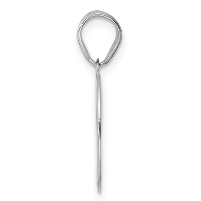 14K White Gold Polished Number 20 Pendant