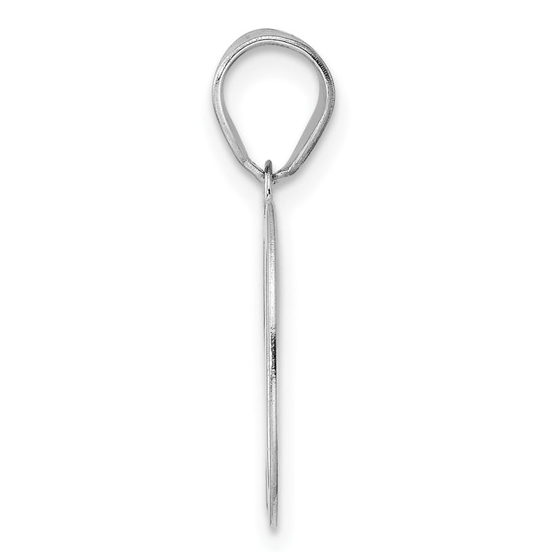 14K White Gold Polished Number 20 Pendant