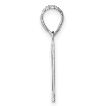 14K White Gold Polished Number 21 Pendant