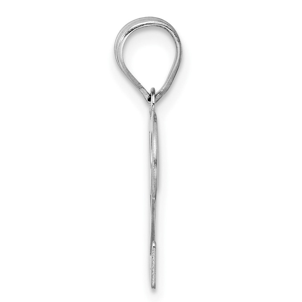 14K White Gold Polished Number 22 Pendant