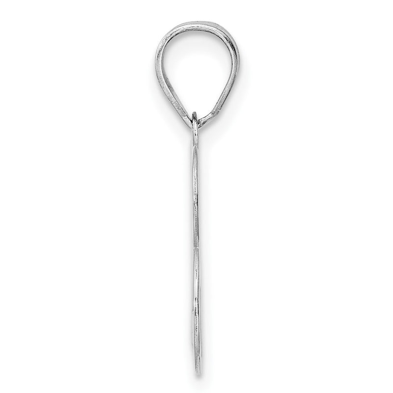 14K White Gold Polished Number 23 Pendant