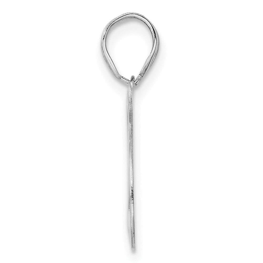 14K White Gold Polished Number 25 Pendant