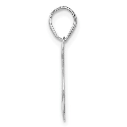 14K White Gold Polished Number 25 Pendant